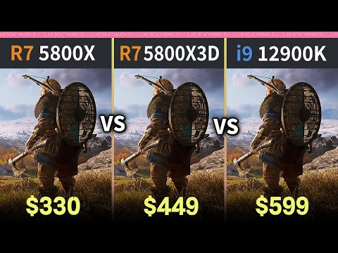 R7 5800X vs R7 5800X3D vs i9-12900K | DDR4, DDR5 | Real Benchmark | Test in 12 Games | 1080p