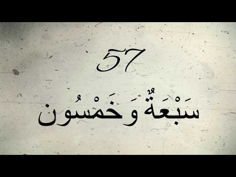 Arabic numbers 41 to 60