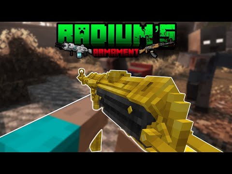 most realistic gun addon for mcpe | Radium's armament addon for 1.21.50+
