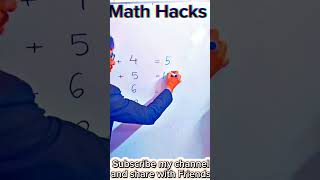 MATH Hacks For genius 😍 #mathlearning #mathhacks #shorts