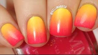 Summer Sunset Gradient Nail Art Design DIY || KELLI MARISSA
