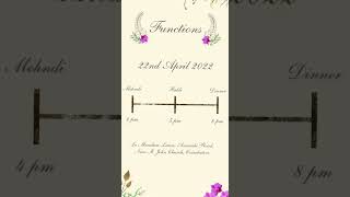 Orchid wedding Invitation video #wedding #weddingtemplates #weddinginvitation #weddingvideo #shorts