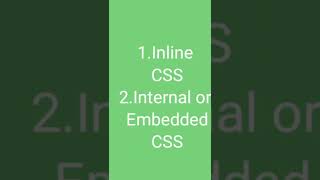 What Are Types of CSS || CSS Types || Cascading Style Sheets
