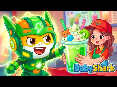 Baby Shark Gets Superpowers from Magic Milkshake! | Kids Songs