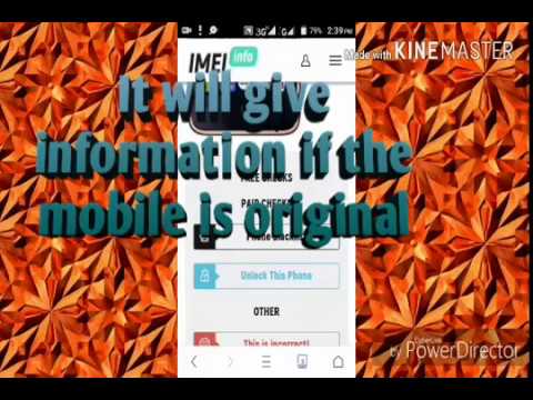 Check Your Mobile Original or Duplicate
