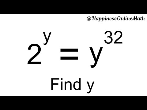 Exponent Maths Problem To Solve: 2^y = y^32 | Find y