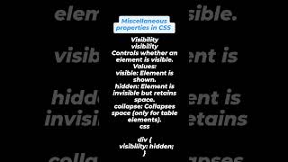 "Master CSS Visibility: Control Element Visibility Without Affecting Layout! 👀"