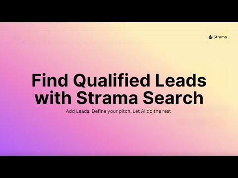 How to Find and Add Qualified Leads Using Strama AI's Ideal Profile Search