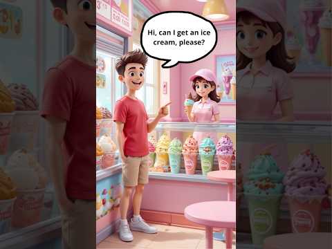 Ordering Ice Cream in English 🍦 | Daily English Conversation Practice #shorts