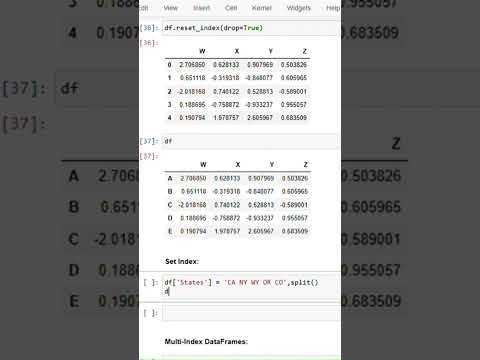 How to Set Index in a Python Dataframe | Mar 2025