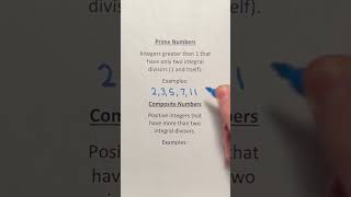 Prime and Composite Numbers #Shorts #math #maths #mathematics
