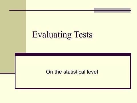Evaluating Tests on the Statistical Level