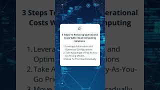 3 Steps to Reduce Operational Costs with Cloud Computing Solutions. #cloudtechnology #techtips