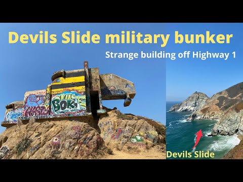 Devils Slide military bunker | Strange building off Highway 1 | Ocean Waves | Relaxation Music