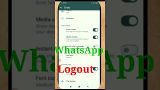 How to Logout WhatsApp Account 🔥 #shorts #whatsapp