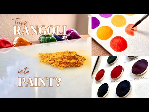 Can we make Watercolors from Rangoli Powders or Kolam Powder ? | Should you try this at home?