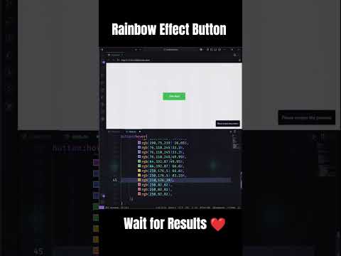 Rainbow Button #codingshorts #frontendcourse #htmlcssjavascript #tutorial