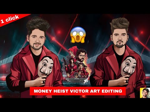 Money Heist Vector Art Photo Editing in Toon App