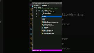 Python program to print pattern #patternprinting #pattern #python #python3 #shortsaday #programming