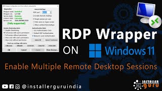 How to Enable Multiple Remote Desktop Sessions on Windows 11 Using RDP Wrapper! 🖥️🔥#rdp #rdpwrapper