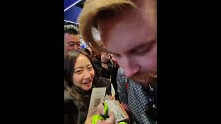 Jensen Huang Nvidia CEO signs an autograph for me at Nvidia GTC 2025  #gtc2025 #jensenhuang #nvidia