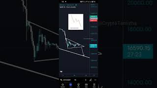 Bitcoin Quick  Update! | Bear Pennant ( $BTC ) Dump Incoming ? | #shorts
