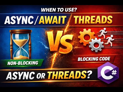 Async/Await vs Threads in C# | Real Examples & When to Use Each