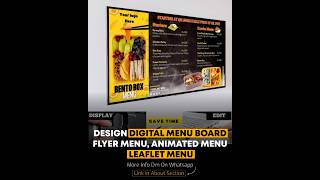 Just in 5 Hour! Restaurant Food Menu Design, #DigitalMenuBoard, #AnimatedMenu #menucard
