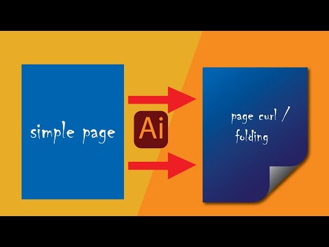 Create a Page Curl | folding Effect in Adobe Illustrator #curleffect
