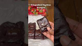 4-ingredient Healthy Brownies🤩 #healthydessert #healthyrecipes  #easyrecepies