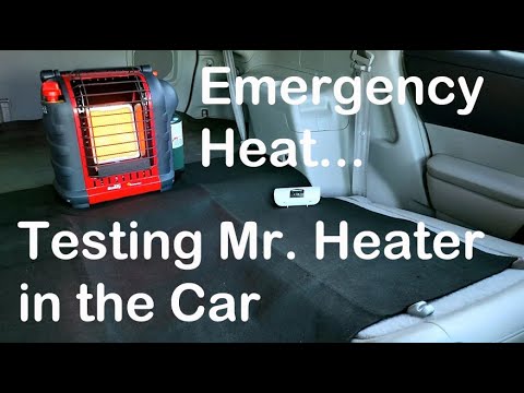 Mr. Heater Buddy for Emergency Heating in Our Car - Testing It for the First Time