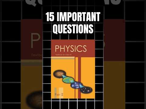 15 most important questions of physics chapter 1 | class 12 physics | #shorts #short