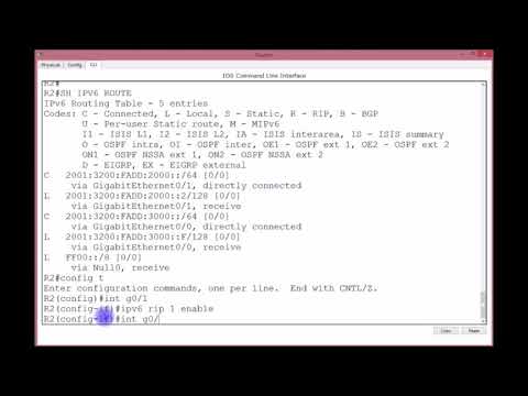 Cisco CCNA R/S Labs - Configuring RIPng on Cisco Routers