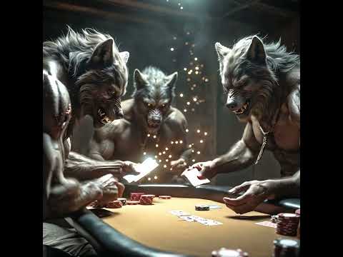 Werewolves playing Cards #leonardoai #aiart #dog #poker
