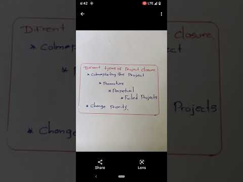 Difrent types of Project closure.