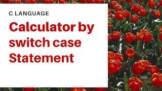 Simple Calculator Using switch-case Statement