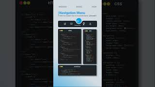 Animated Navigation Menu 🚀 (HTML/CSS/JS) | mzcode01 #css #javascript #shorts #html #coding