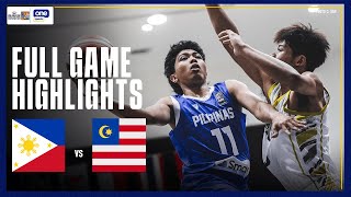 MALAYSIA vs. PHILIPPINES | FULL GAME HIGHLIGHTS | FIBA U16 ASIA CUP SEABA QUALIFIERS