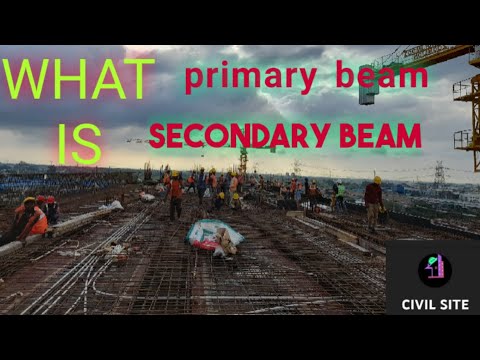 what is primary beam and secondary beam on site details @reinforcement @civil engineering