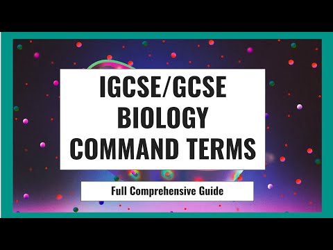 IGCSE/GCSE BIOLOGY COMMAND TERMS | ACE YOUR BIOLOGY EXAM