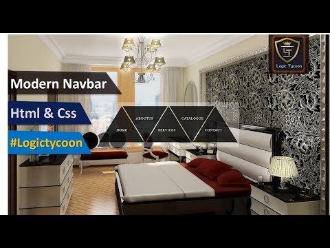 Awesome Navigation Menu with Hero Background in Html & Css3