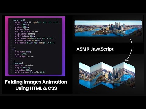 Folding Images Animation Using HTML & CSS | ASMR Video
