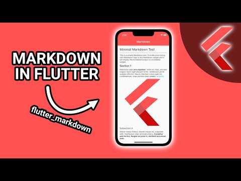 Flutter Tutorial - Display Markdown In Your App (flutter_markdown) #Flutter #AppDevelopment