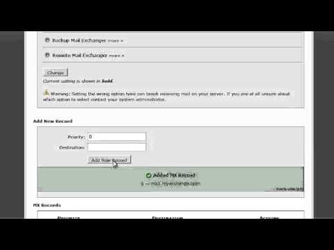 How to add an MX entry in cPanel