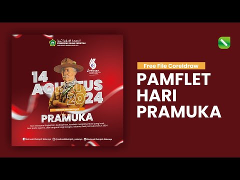 DESAIN PAMFLET HARI PRAMUKA 2024 - CORELDRAW