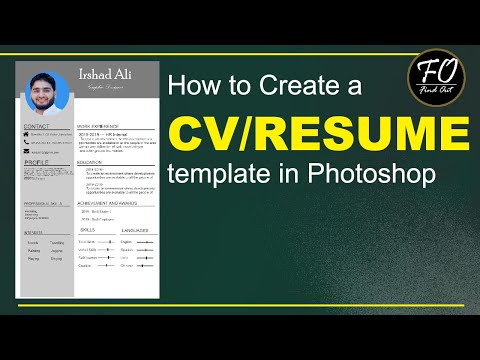 How to Create professional CV/ resume template in Photoshop cc