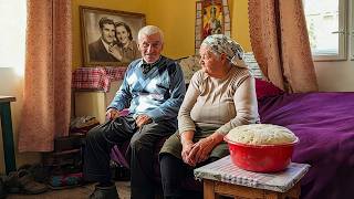 A Hard But Happy Old Age of an Elderly Couple in a Mountain Village Far From Civilization