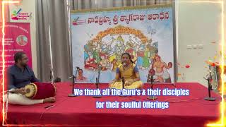 Kumari Jahnavi " Sankeertana -Archana " on the eve of Tyagaraja Araadhana by Suswara Sangeeta Vedika