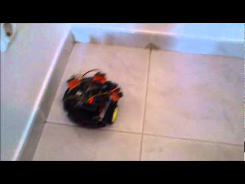 Arduino Robot (A1-B1) follows wall on the left...