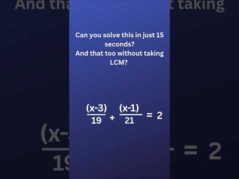 Solve This in 15 Seconds! | No LCM Trick | Smart Logical Method #gomath #mathproblems #mathlogic